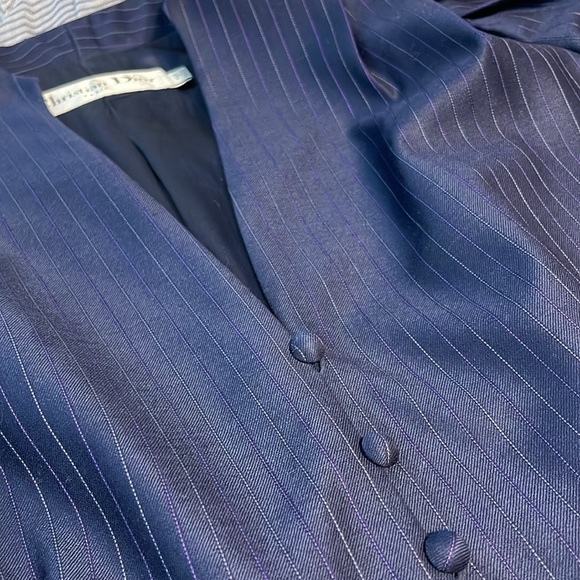 Christian Dior Paris short sleeve pinstripe blazer top - Picture 8 of 12